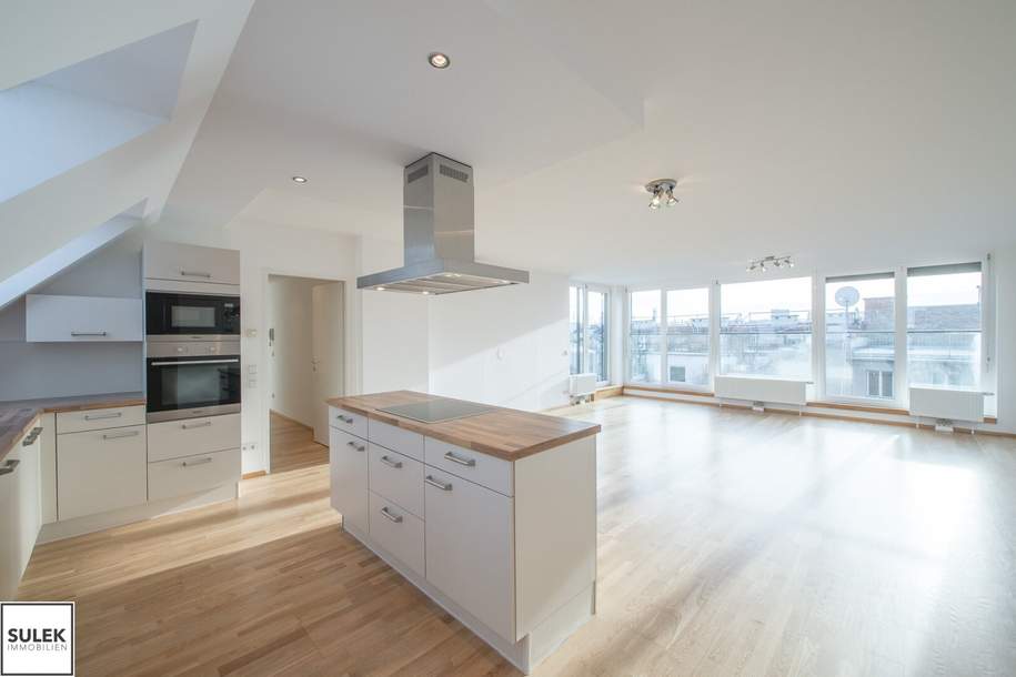 Großzügige DG-Maisonette-Wohnung mit Terrassen inkl. Rundum-Wienblick, Wohnung-miete, 3.499,00,€, 1050 Wien 5., Margareten