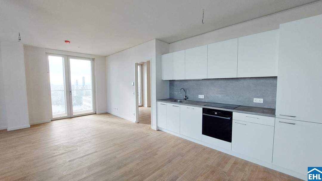 Erstbezug – TOWER HOMES mit Rooftop Pool & Sauna bei U1 Kagran
