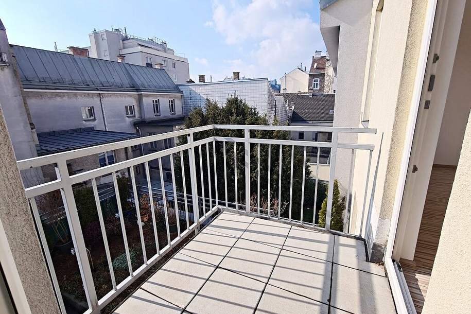 HILSCHERGASSE, U6-NÄHE, sonnige 58 m2 Neubau mit 3 m2 Balkon, Wohnküche, 2 Zimmer, Wannenbad, Ruhelage, Wohnung-miete, 998,97,€, 1120 Wien 12., Meidling