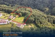 Ruhelage am Ende einer Sackgasse – sonniges Bauland mit eigenem Wald & Möglichkeit zur Grundstücksteilung