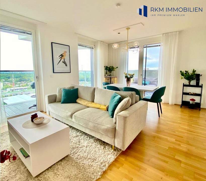 Exklusive und moderne 3-Zimmer-Wohnung mit Balkon in 1020 Wien – Einzigartige Aussicht, Marina Tower, VIP - Location