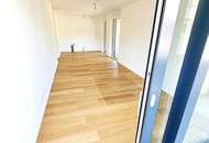 Zwischen Großstadt und Grashalm. Riesenbalkon / Riesenfreude! TOP Neubauwohnung mit viel Freiraum! Traumhafte Rundum-Terrasse + Ideale Raumaufteilung + Grün wohin das Auge reicht + Luftwärmepumpe!