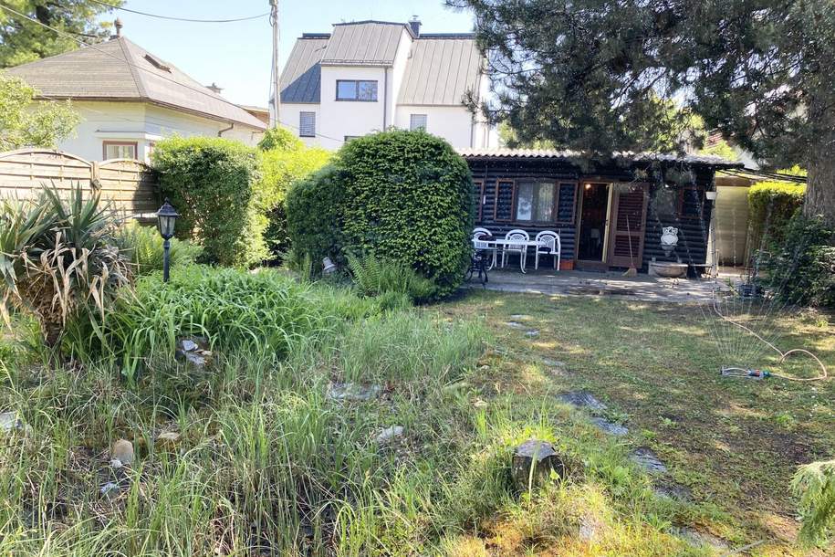 Kleingartenidylle mit Potenzial: Baugrund (ganzjähriges Wohnen) Nähe Alte Donau mit Ferienhaus, Grund und Boden-kauf, 549.000,€, 1220 Wien 22., Donaustadt