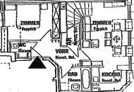 DACHGESCHOSS! MQ-Nähe, sonnige 95 m2 Maisonette mit Terrasse, Wohnküche, 2 Zimmer, 2er-WG-geeignet, Galerie, Burggasse