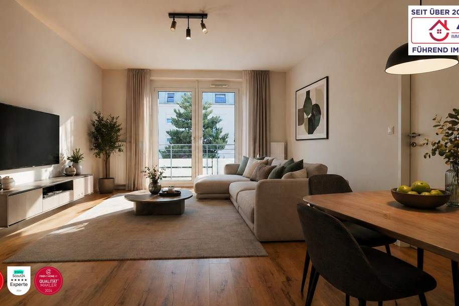 *Ihr neues Wohlfühlzuhause mit großer Sonnenloggia* 3-Zimmer- Erstbezug nach Generalsanierung, Wohnung-kauf, 329.000,€, 1110 Wien 22., Donaustadt