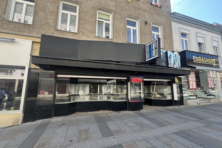 << KEINE ABLÖSE >> TOPLAGE - UNBEFRISTET - 84 m2 Geschäftslokal in Fußgängerzone mit Lager und Gang-WC, Gewerbeobjekt-miete, 3.333,34,€, 1120 Wien 12., Meidling