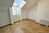 GONZAGAGASSE, BÖRSE-NÄHE, klimatisiertes 122 m2 Dachgeschoss mit 8 m2 Terrasse, 3 Zimmer, Komplettküche, 2 Bäder, Parketten