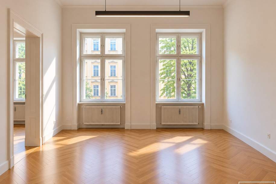 Charaktervoll arbeiten – hochwertiger Altbau mit Blick ins Grüne | ZELLMANN IMMOBILIEN, Gewerbeobjekt-miete, 2.065,00,€, 1070 Wien 7., Neubau