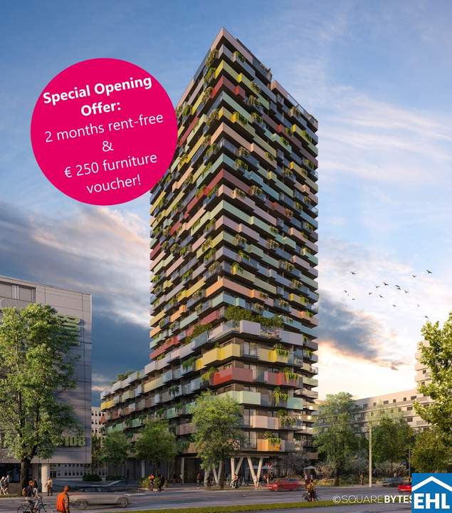 Special Opening Offer: 2 months rent-free & € 250 furniture voucher!