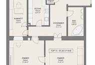 Hochwertig möblierte 3-Zimmer-Wohnung mit Balkon