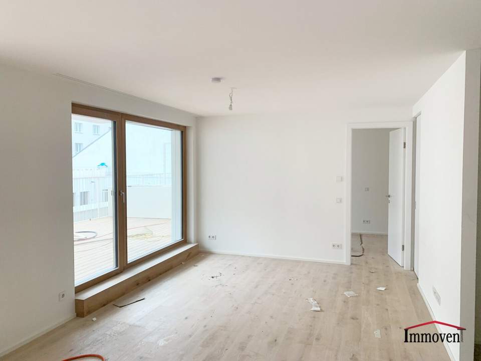 TOPLAGE und ERSTBEZUG: Hofseitige, moderne 2-Zimmerwohnung mit großer Terrasse! Besichtigung ab Ende Jänner/Anfang Februar 2025 - Vormerkung schon jetzt möglich!