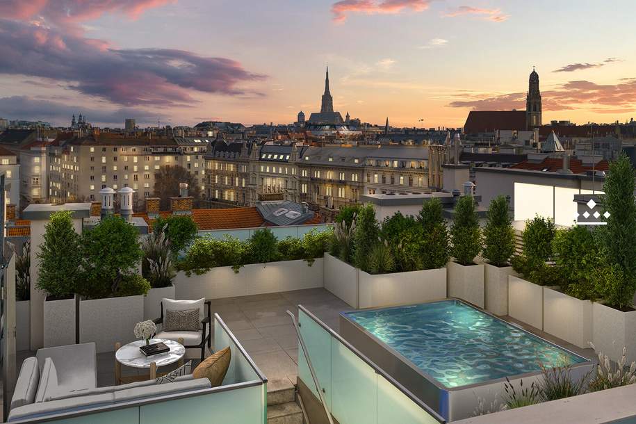 THE PENTHOUSE - Stephansdomblick | Privatsphäre | Private Garage, Wohnung-kauf, 6.250.000,€, 1010 Wien 1., Innere Stadt