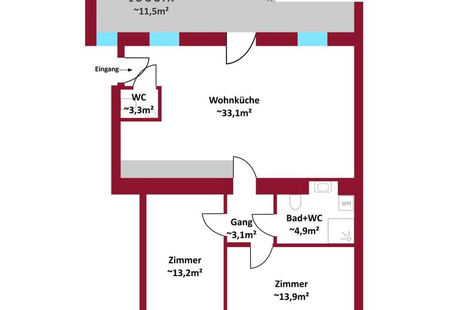 Erstbezug nach Sanierung: Holzparkett I Aufzug I großzügige Loggia I Luftwärmepumpe, Wohnung-kauf, 522.500,€, 1160 Wien 16., Ottakring