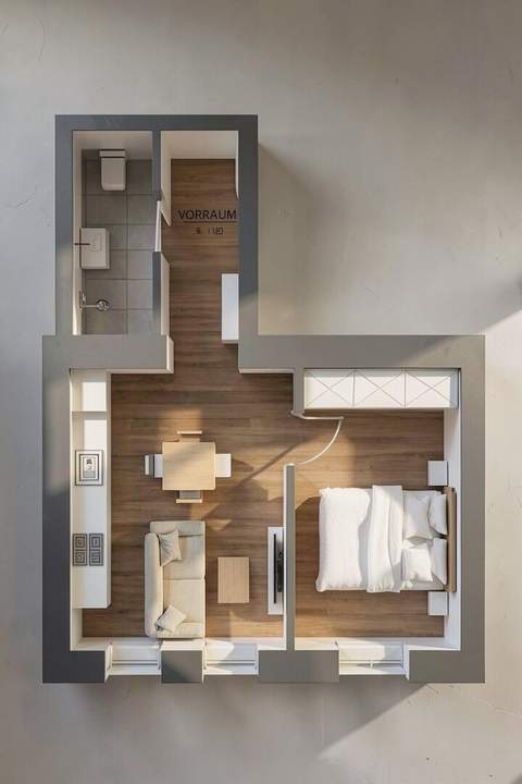 Erstbezug! Kompakte 2 Zimmer Altbauwohnung (Top 8)