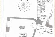 Helle 2-Zimmer-Wohnung in Toplage der Rüdigergasse