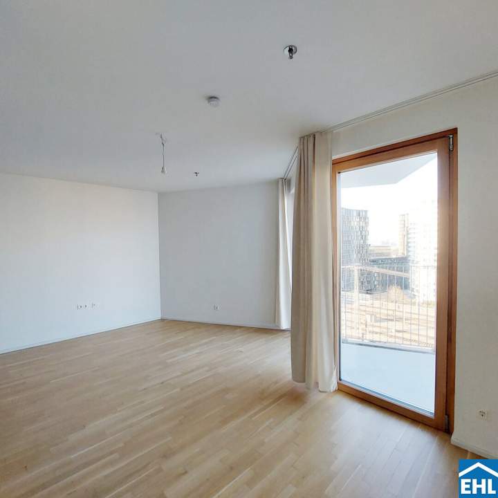 Sonnwendviertel: 1-Zimmer-Wohnung mit Balkon in der 6. Etage – Fitnessraum, Co-Working &amp; Rooftop-Terrasse inklusive!