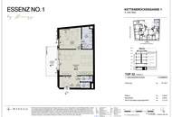 ESSENZ NO. 1 - Erstbezug mit hofseitigem 10 m² Balkon, im 1. DG, kaum Schrägen | 2 Zimmer