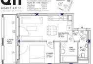 Q11 Leben in Simmering - Loggiawohnung mit 2 Zimmern und Deckenkühlung!