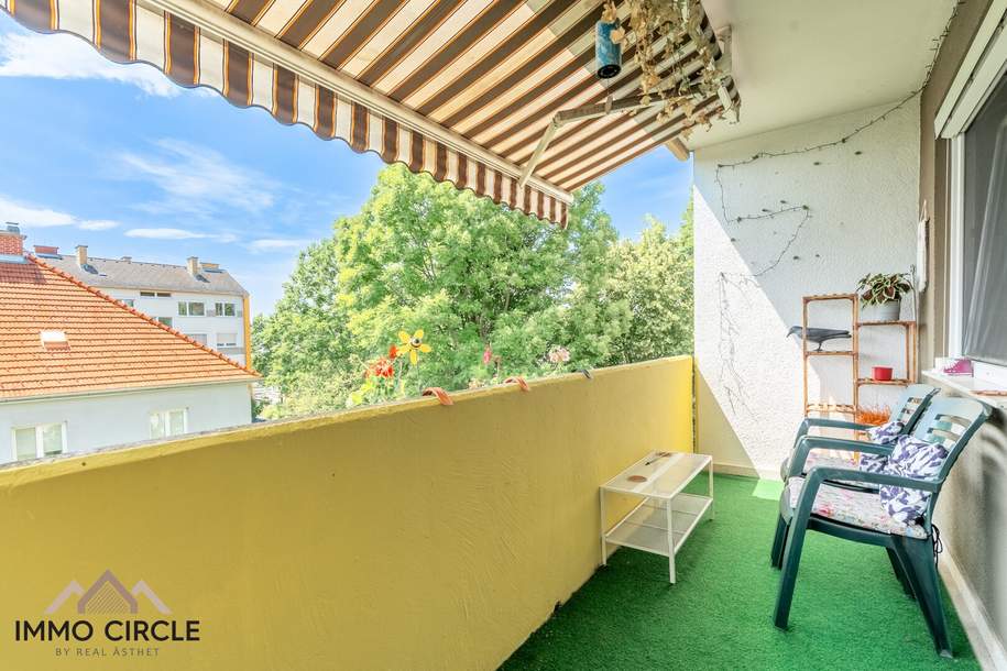 Anlegerwohnung: 3-Zimmer mit Loggia und separater Küche in Top-Lage St. Peter/Liebenau – befristet vermietet!, Wohnung-kauf, 188.000,€, 8010 Graz(Stadt)