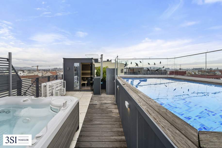 Lichtdurchflutetes Luxus-Penthouse mit Infinity-Pool und Panoramasicht!, Wohnung-kauf, 2.395.000,€, 1040 Wien 4., Wieden