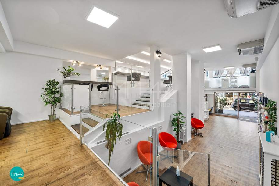 Im Herzen der Josefstadt! Helle, große Geschäftsfläche auf 3 Ebenen • Branchenfrei • Vielfältige Möglichkeiten • Befristet vermietet!, Gewerbeobjekt-kauf, 420.000,€, 1080 Wien 8., Josefstadt