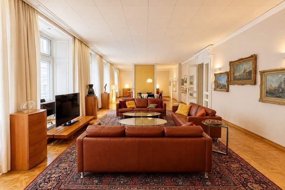 Residieren in Bestlage Wiens | 256 m² Altbauresidenz nahe Palais Schönburg, Wohnung-miete, 3.450,00,€, 1040 Wien 4., Wieden