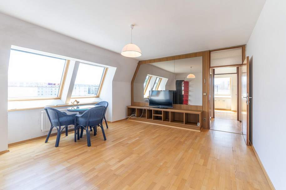 Investment mit Weitblick - Lichtdurchflutete 2 Zimmer DG Eckwohnung, Wohnung-kauf, 189.000,€, 1100 Wien 10., Favoriten
