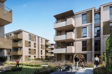 Geförderte Mietwohnung in St.Pölten/ Teufelhof - Sonnige 2-Zimmer mit Balkon - 1 Stellplatz inklusive, Wohnung-miete, 643,71,€, 3100 Sankt Pölten(Stadt)