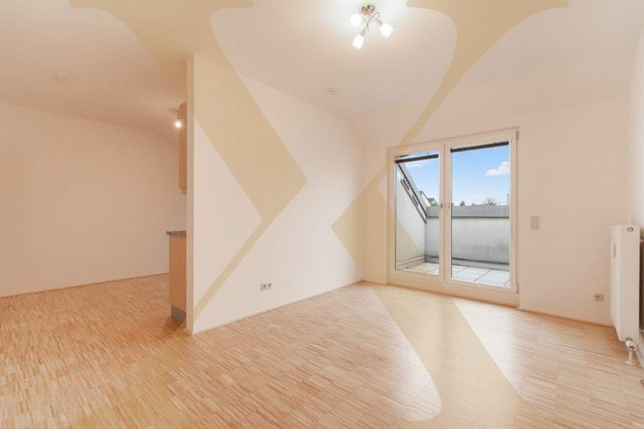 Gemütliche 2-Zimmer-Wohnung inkl. Küche, Terrasse und Tiefgargenparkplatz in Traun zu vermieten!, Wohnung-miete, 651,77,€, 4050 Linz-Land