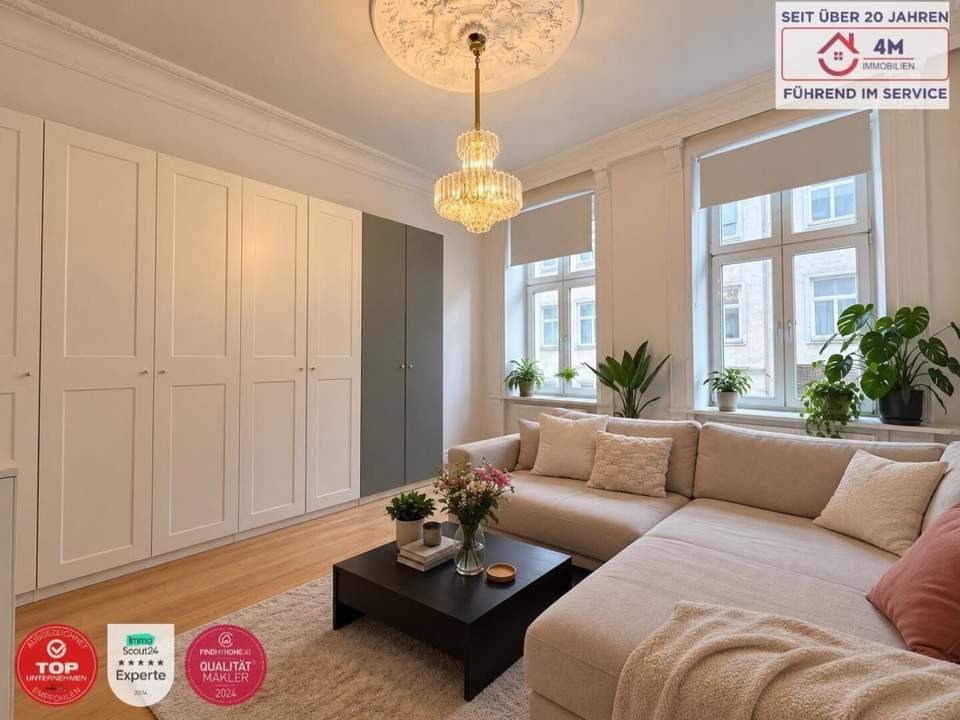Charmante 3-Zimmer-Altbauwohnung mit 30m2 großer Terrasse im 5. Bezirk!