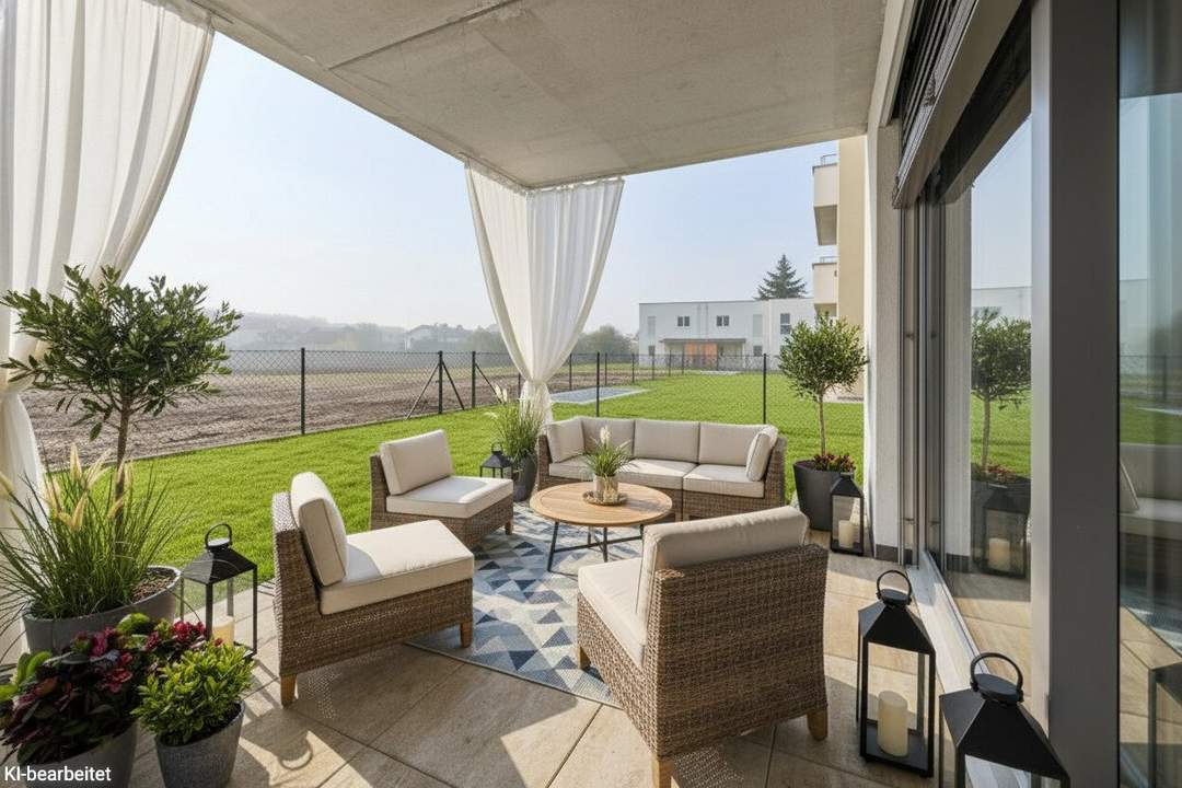 PROVISIONSFREI! 3-Zimmer-Traumwohnung mit sonniger Terrasse & Garten – Bella Vita pur