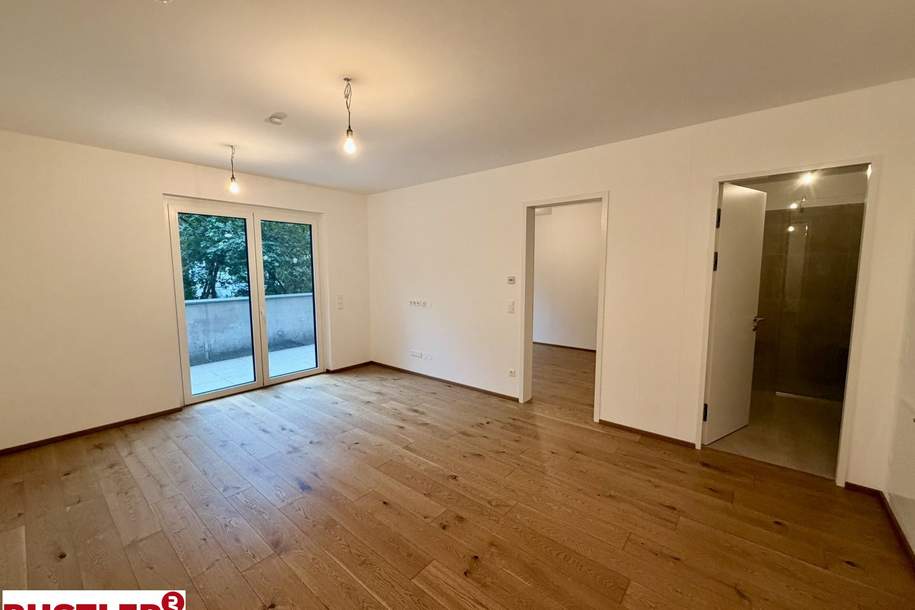 Neubau! Hofseitige 2-Zimmer-Wohnung mit Terrasse und Blick ins Grüne, Wohnung-miete, 928,86,€, 1210 Wien 22., Donaustadt
