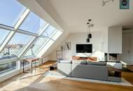Klimatisierte Dachgeschoss Maisonette mit 2 Terrassen und Kamin nahe Uno City!