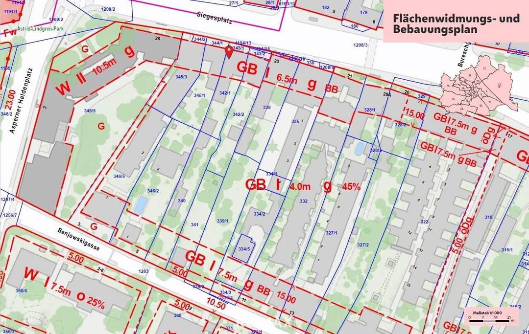 Bau von 700 m² Wohnungen in der Benjowskigasse in Wien Aspern