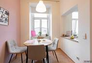Zentral begehbare lichtdurchflutete 3-Zimmer-Altbauwohnung | 2 Bäder | nahe Rennweg