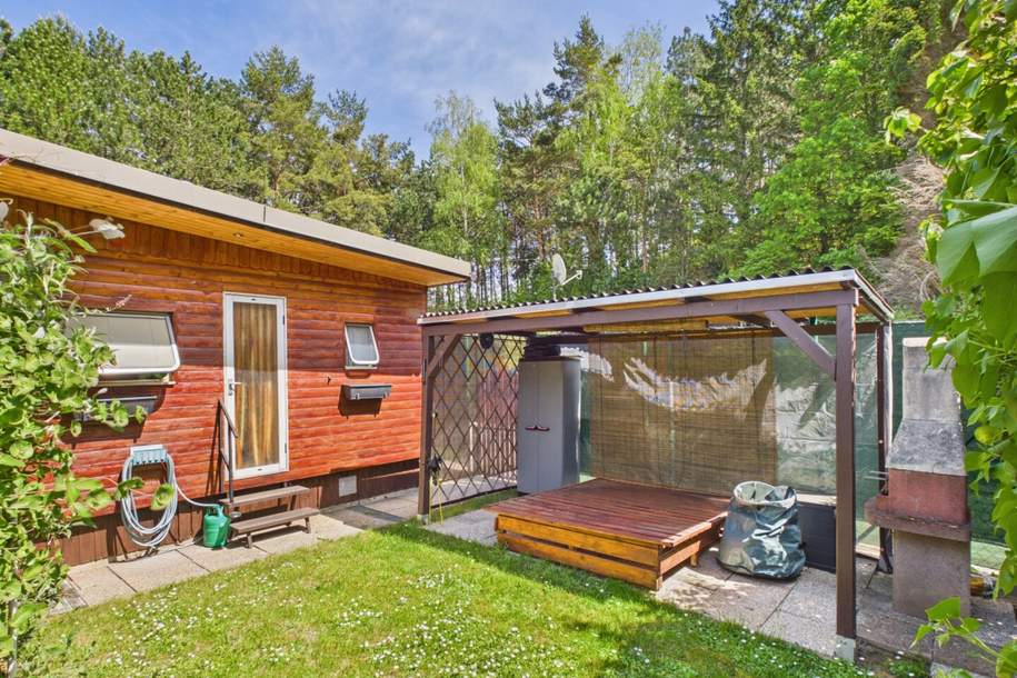 Rückzugsort am Wasser – Stilvolles Mobilheim auf Pachtgrund am Römersee in Bad Sauerbrunn, Gewerbeobjekt-kauf, 21.900,€, 7202 Mattersburg