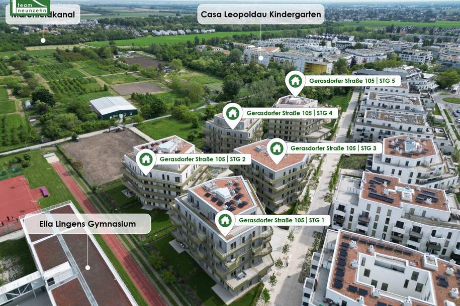 Exklusiver Wohnkomfort trifft nachhaltige Bauweise - Hirschfeld - Naturnah wohnen, Wohnung-kauf, 432.000,€, 1210 Wien 21., Floridsdorf