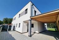 BAUBEGINN ERFOLGT! NUR NOCH 2 HÄUSER VERFÜGBAR. EXKLUSIVES DOPPELHAUSPROJEKT. 5 ZIMMER. ZIEGELHAUS MIT KELLER, BALKON, TERRASSE, CARPORT.