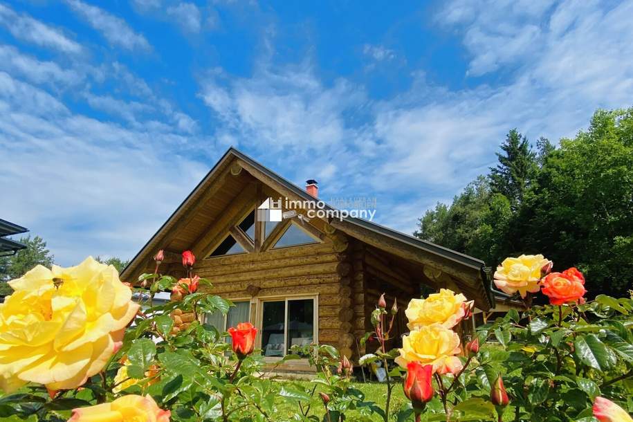 Beeindruckendes, kanadisches Blockhaus mit Garten in St. Margareten, Haus-kauf, 420.000,€, 9173 Klagenfurt Land