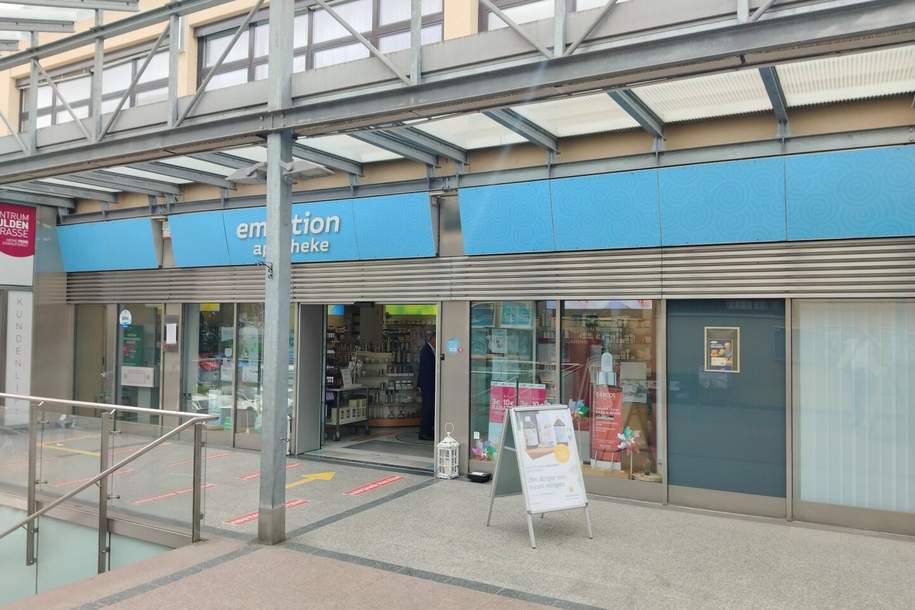 Vielseitig nutzbare 142,75 m² Geschäfts-/Ordinationsfläche im florierenden Einkaufs-/Vitalzentrum Muldenstraße mieten und von der hohen Kundenfrequenz profitieren! Provisionsfrei!, Gewerbeobjekt-miete, 3.013,56,€, 4020 Linz(Stadt)