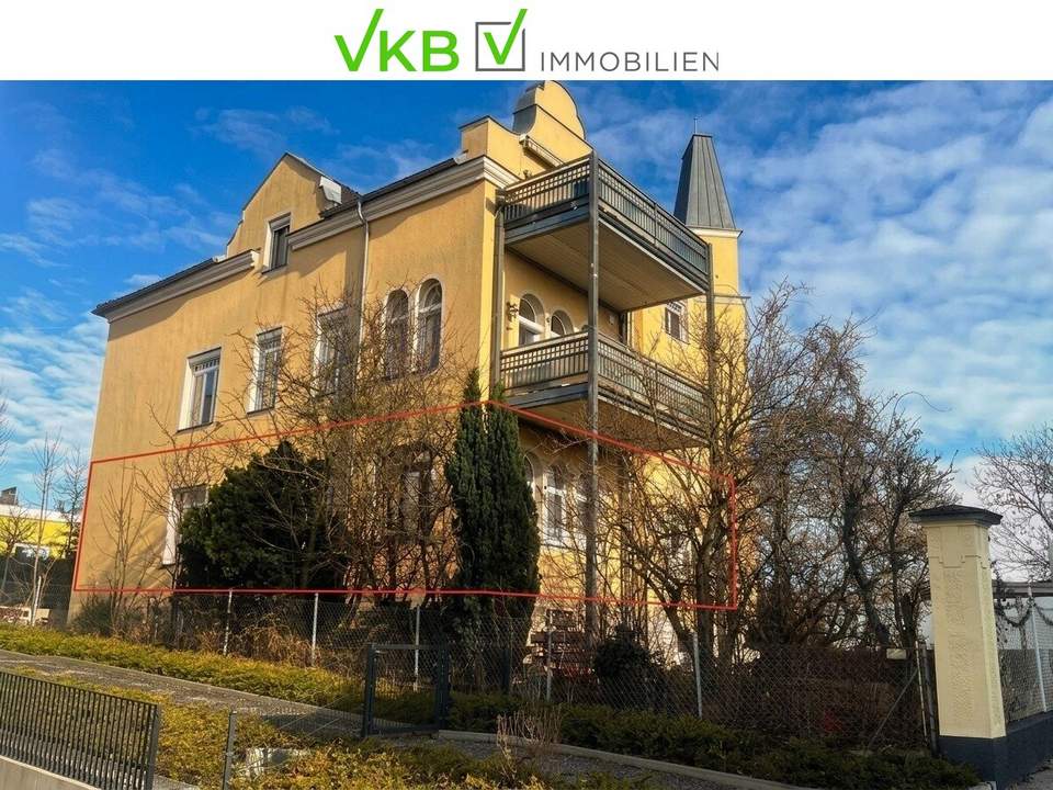 Charmante Altbauwohnung mit Eigengarten und Villenflair in Leonding!