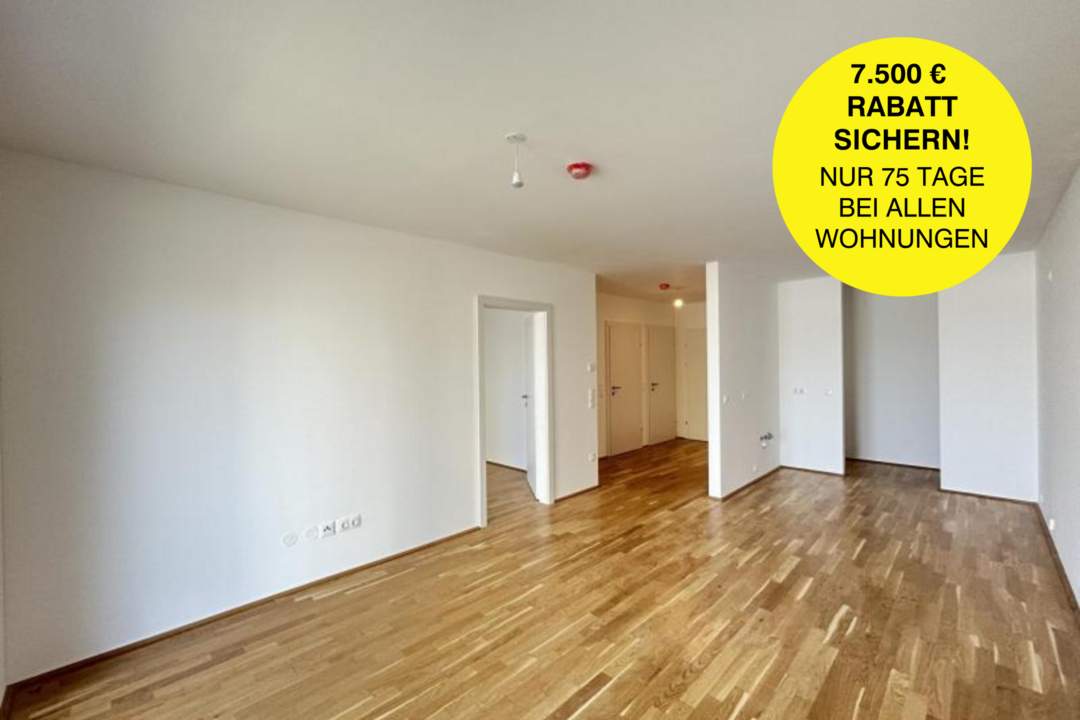 SPAR-AKTION: Lichtdurchflutet &amp; modern: 2-Zimmer-Wohnung mit Loggia in 1210 Wien!