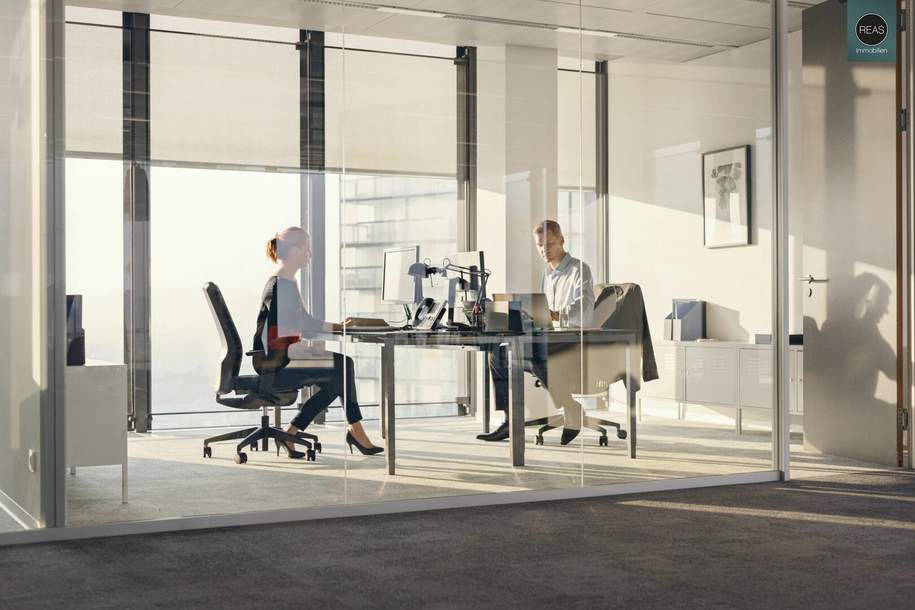 Büro im Hochhaus mit ausgezeichneter Infrastruktur und Panoramablick!, Gewerbeobjekt-miete, 15,00,€, 1100 Wien 10., Favoriten