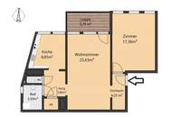 Großzügige 2-Zimmer-Wohnung mit Loggia in Grünruhelage