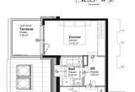 Moderne, klimatisierte 2-Zimmer-Dachgeschosswohnung mit Terrasse - in der Koloniestraße