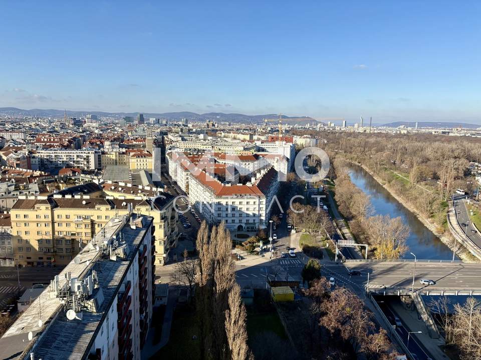 Ihr Traum mit Ausblick Stadt, Donaukanal, Prater sowie zahlreichen Annehmlichkeiten sowie Tiefgarage