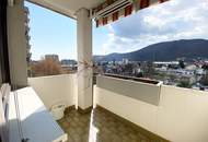 Loggia, Aussicht & perfekte Infrastruktur – 2-Zimmer-Wohnung im 7. Stock