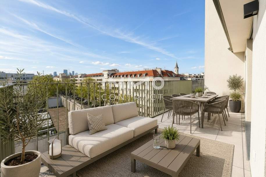 Luxus pur: Exklusiver 4-Zimmer-Dachgeschoß-Erstbezug mit Terrasse und Klimaanlage, Wohnung-kauf, 485.800,€, 1120 Wien 12., Meidling