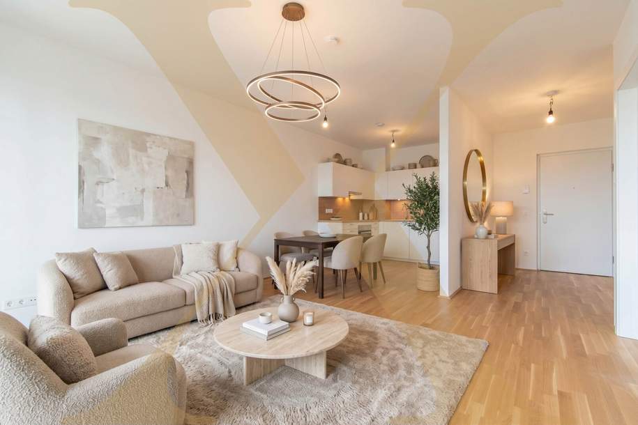 Gut ausgestattete 2-Zimmer-Wohnung mit gemütlichem Balkon in Linz nähe Hummelhofwald zu vermieten! (Top 2.09), Wohnung-miete, 799,00,€, 4020 Linz(Stadt)