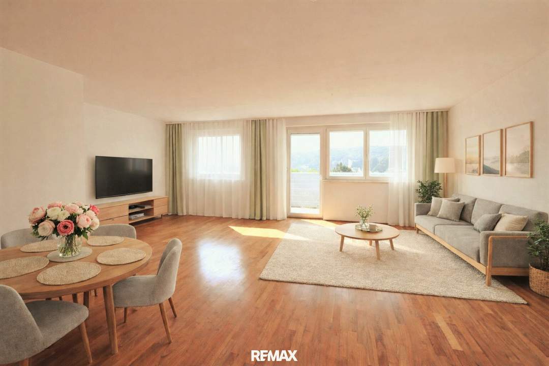 Großzügige Dachgeschosswohnung mit 3 Terrassen und Fernblick ins Grüne